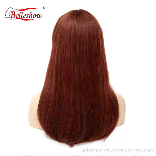 Hot sell synthetic long wig  women's long straight hair curtain head cover cheap hair wig